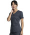 Photograph of Workwear WW Professionals Women V-Neck Knit Panel Top Gray WW2968-PWT
