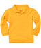 Photograph of Classroom Child Unisex Youth Unisex Long Sleeve Pique Polo Yellow 58352-GOLD