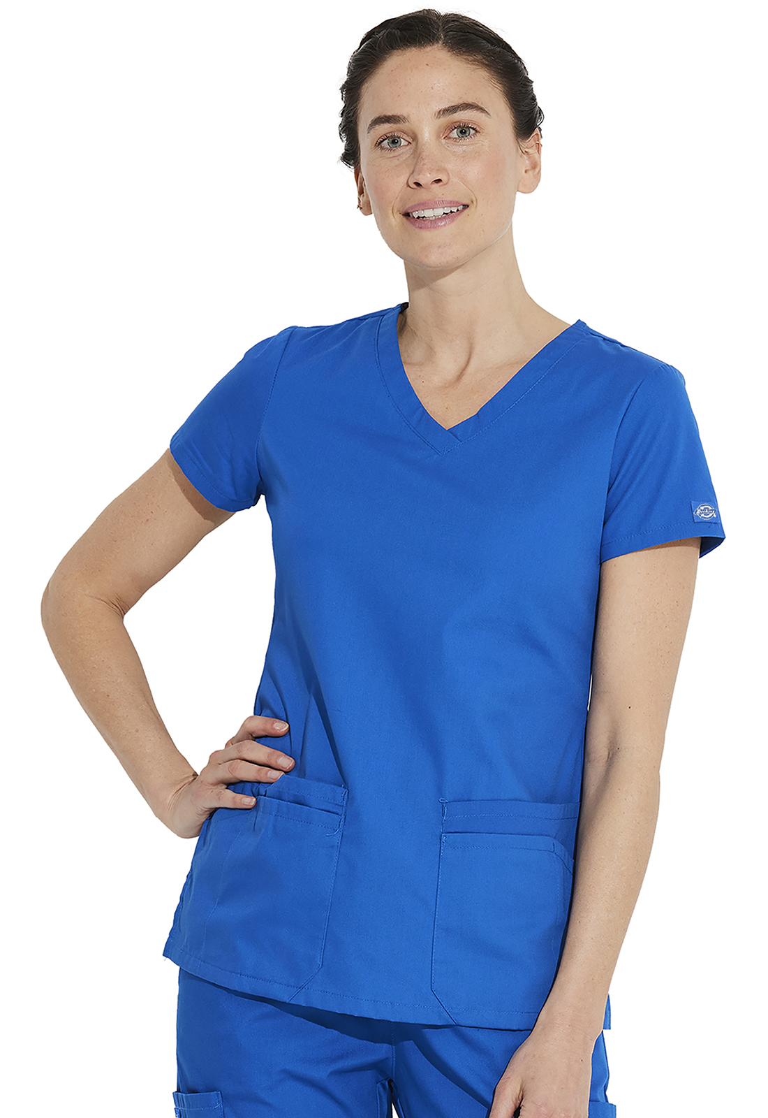 Dickies EDS Signature V-Neck Top in Royal from Dickies Medical