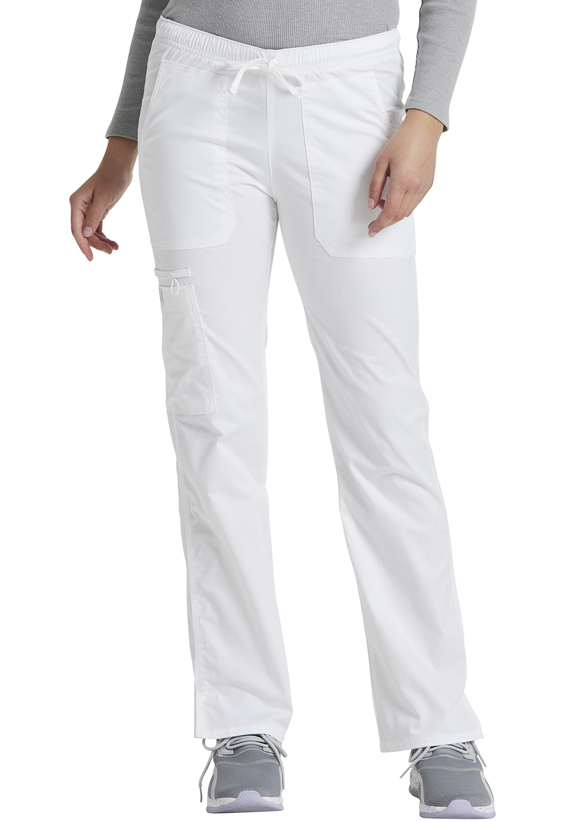low rise white pants