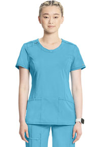 Cherokee Round Neck Top Turquoise (2624A-TRQ)