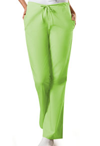 Cherokee Workwear Natural Rise Flare Leg Drawstring Pant Lime Green (4101-LMGW)