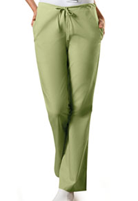 Cherokee Workwear Natural Rise Flare Leg Drawstring Pant Sage Green (4101-SAGW)