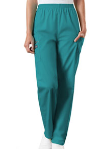 Cherokee Workwear Natural Rise Tapered Pull-On Cargo Pant Teal Blue (4200-TLBW)
