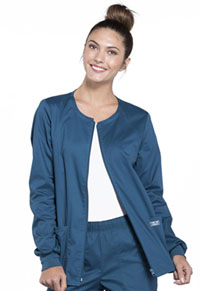 Cherokee Workwear Zip Front Jacket Caribbean Blue (4315-CARW)