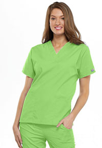 Cherokee Workwear V-Neck Top Lime Green (4700-LMGW)