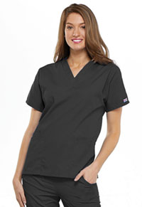 Cherokee Workwear V-Neck Top Pewter (4700-PWTW)