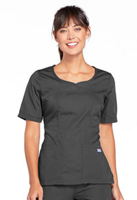 Cherokee Workwear V-Neck Top Pewter (4746-PWTW)