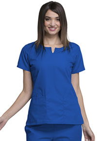 Cherokee Workwear Round Neck Top Royal (4824-ROYW)