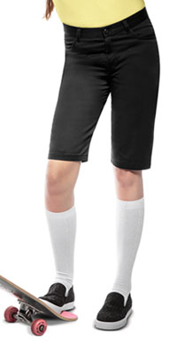 Classroom Uniforms Juniors Stretch Matchstick Shorts Black (52224-BLK)
