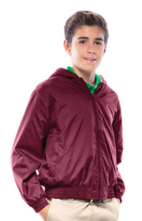 Classroom Youth Unisex Zip Front Bomber Jacket (53402-BUR) (53402-BUR)