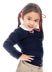 Classroom Uniforms Girls Cardigan Sweater Dark Navy (56422-DNVY)