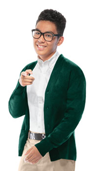 Classroom Youth Unisex Cardigan Sweater (56432-HUN) (56432-HUN)