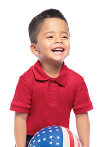 Classroom Uniforms Preschool Unisex SS Interlock Polo Red (58830-RED)
