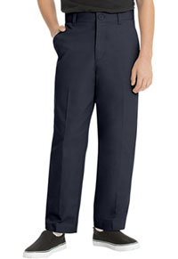 Real School Uniforms Real School Boys Husky Flat Front Pant Navy (60363-RNVY)