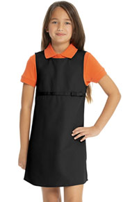Real School Uniforms Empire Waist Jumper w/Ribbon Bow Black (64002-RBLK)