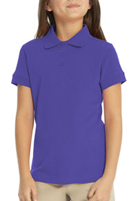 Real School Uniforms Short Sleeve Fem-Fit Polo Purple (68002-RPUR)