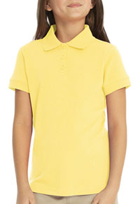 Real School Uniforms Short Sleeve Fem-Fit Polo Yellow (68002-RYEL)