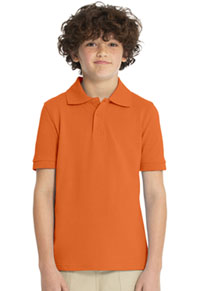 Real School Uniforms Short Sleeve Pique Polo Orange (68110-RORG)