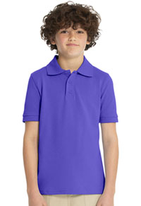 Real School Uniforms Short Sleeve Pique Polo Purple (68110-RPUR)