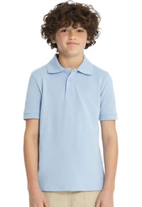 Real School Uniforms Short Sleeve Pique Polo Light Blue (68112-RLTB)