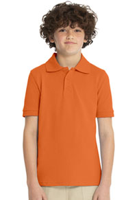 Real School Uniforms Short Sleeve Pique Polo Orange (68112-RORG)