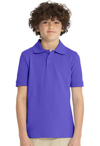 Real School Uniforms Short Sleeve Pique Polo Purple (68112-RPUR)