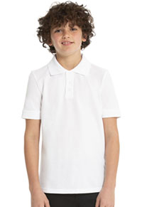 Real School Uniforms Short Sleeve Pique Polo White (68112-RWHT)