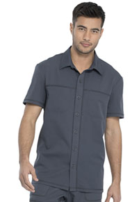 Dickies Men's Button Front Collar Shirt Pewter (DK820-PWT)