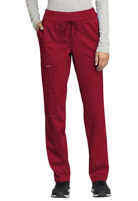 Cherokee Workwear Mid Rise Tapered Leg Drawstring Pant Red (WW105-RED)