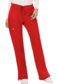 Cherokee Workwear Mid Rise Moderate Flare Drawstring Pant Red (WW120-RED)