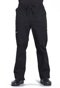 Cherokee Workwear Men's Tapered Leg Fly Front Cargo Pant Black (WW190-BLK)