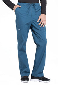 Cherokee Workwear Men's Tapered Leg Fly Front Cargo Pant Caribbean Blue (WW190-CAR)