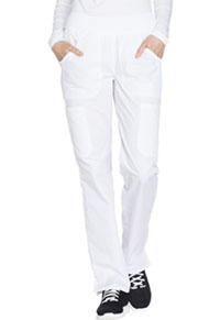Cherokee Workwear Mid Rise Straight Leg Pull-on Cargo Pant White (WW210-WHTW)