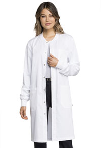 Cherokee Workwear Unisex 40 Snap Front Lab Coat White (WW350AB-WHT)