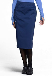 Workwear WW Professionals 30" Knit Waistband Skirt (WW510-NAV) (WW510-NAV)