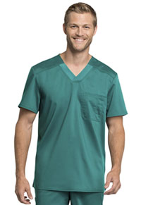 Cherokee Workwear Men's Tuckable V-Neck Top Teal Blue (WW755AB-TLB)