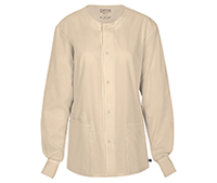 Cherokee Workwear Unisex Snap Front Warm-up Jacket Khaki (34350A-KAKW)