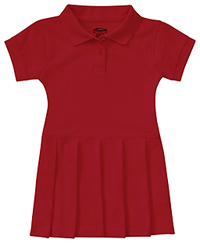 Classroom Uniforms Preschool Pique Polo Dress Red (54120-RED)