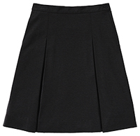 Classroom Uniforms Girls Ponte Knit Kick Pleat Skirt Black (55402AZ-BLK)