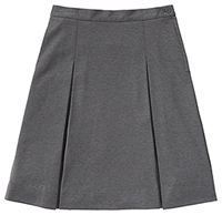 Classroom Uniforms Girls Ponte Knit Kick Pleat Skirt Heather Gray (55403AZ-HGRY)