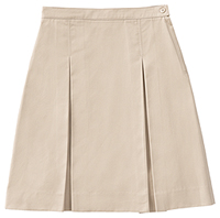 Classroom Uniforms Longer Length Kick Pleat Skirt Khaki (55794-KAK)