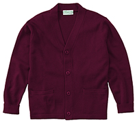 Classroom Uniforms Adult Unisex Cardigan Sweater Burgundy (56434-BUR)
