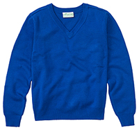 Classroom Uniforms Youth Unisex Long Sleeve V-neck Sweater Royal (56702-ROY)