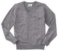Classroom Uniforms Adult Unisex Long Sleeve V-Neck Sweater Heather Gray (56704-HGRY)
