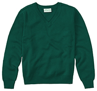 Classroom Uniforms Adult Unisex Long Sleeve V-Neck Sweater Hunter Green (56704-HUN)