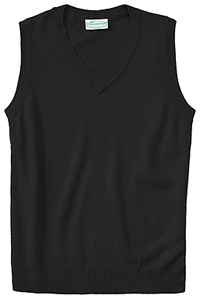 Classroom Uniforms Adult Unisex V-Neck Sweater Vest Black (56914-BLK)