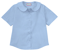 Classroom Uniforms Juniors Short Sleeve Peter Pan Blouse Blue (57554-BLUU)