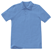 Classroom Uniforms Youth Unisex Short Sleeve Pique Polo Columbia Blue (58322-CMBL)
