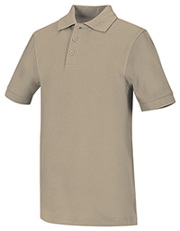 Classroom Uniforms Adult Unisex Short Sleeve Pique Polo Khaki (58324-KAK)